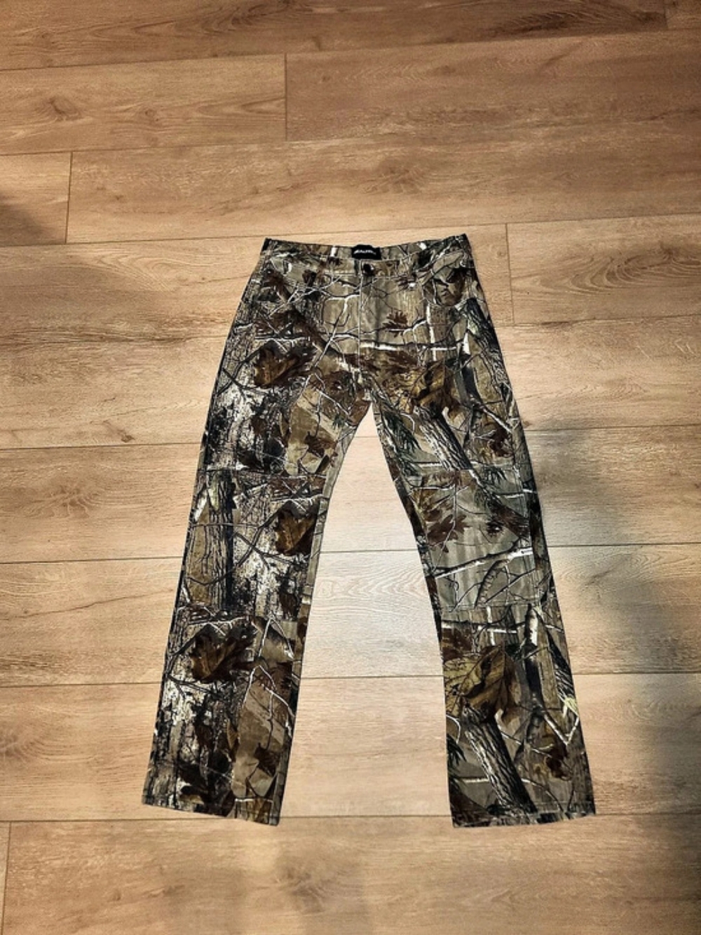 Vintage Y2K RealTree Camo Double Knee Cotten Pants Mens Size 34x34 Good Conditio
